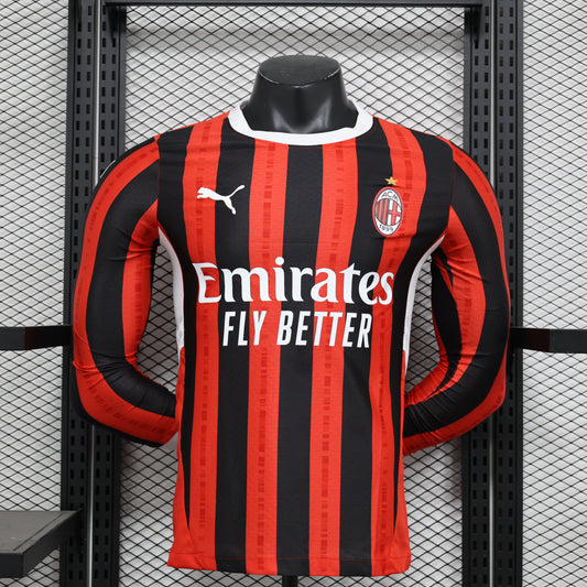 Camiseta AC Milan 2024/25 Local Versión Jugador Manga Larga