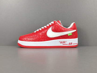 Zapatillas Louis Vuitton X Nike Air Force 1 Rojo