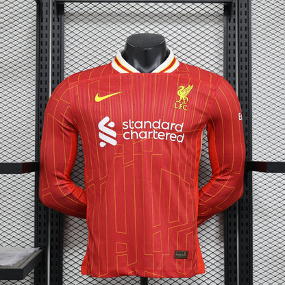 Camiseta Liverpool 2024/25 Local Versión Jugador Manga Larga