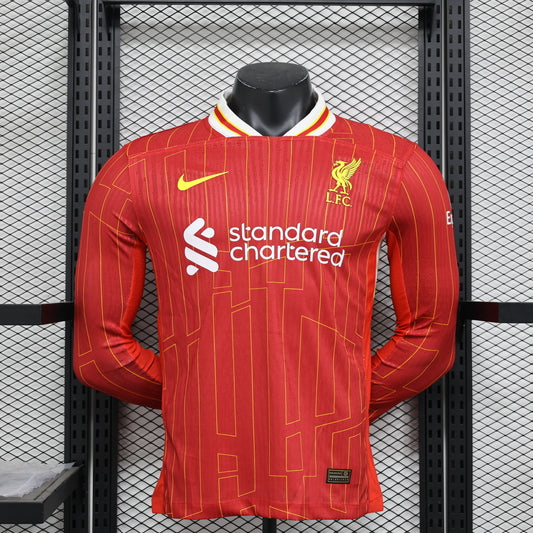 Camiseta Liverpool 2024/25 Local Versión Jugador Manga Larga