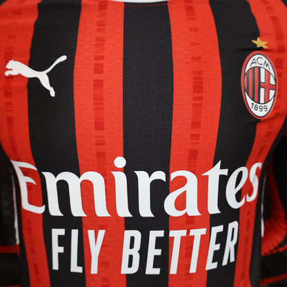 Camiseta AC Milan 2024/25 Local Versión Jugador Manga Larga