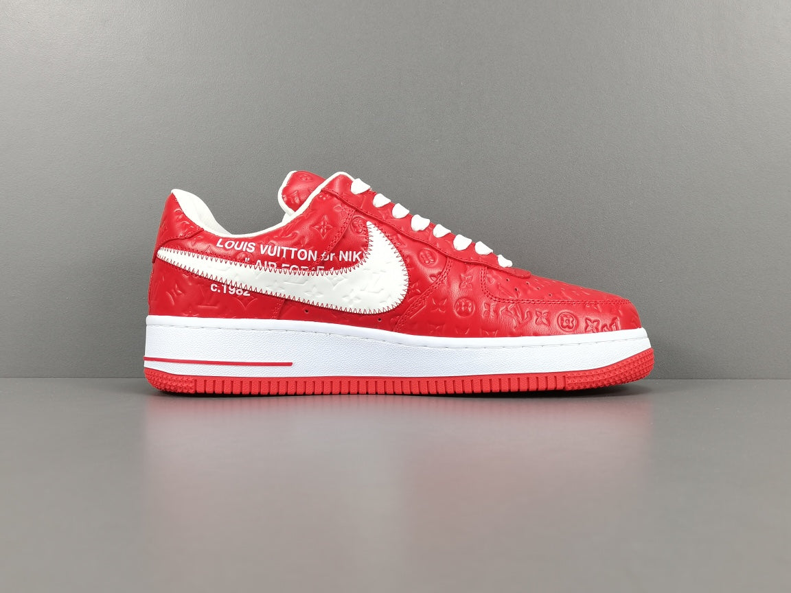 Zapatillas Louis Vuitton X Nike Air Force 1 Rojo