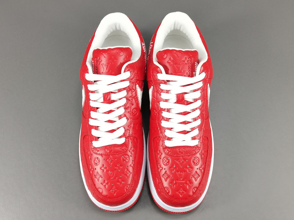 Zapatillas Louis Vuitton X Nike Air Force 1 Rojo