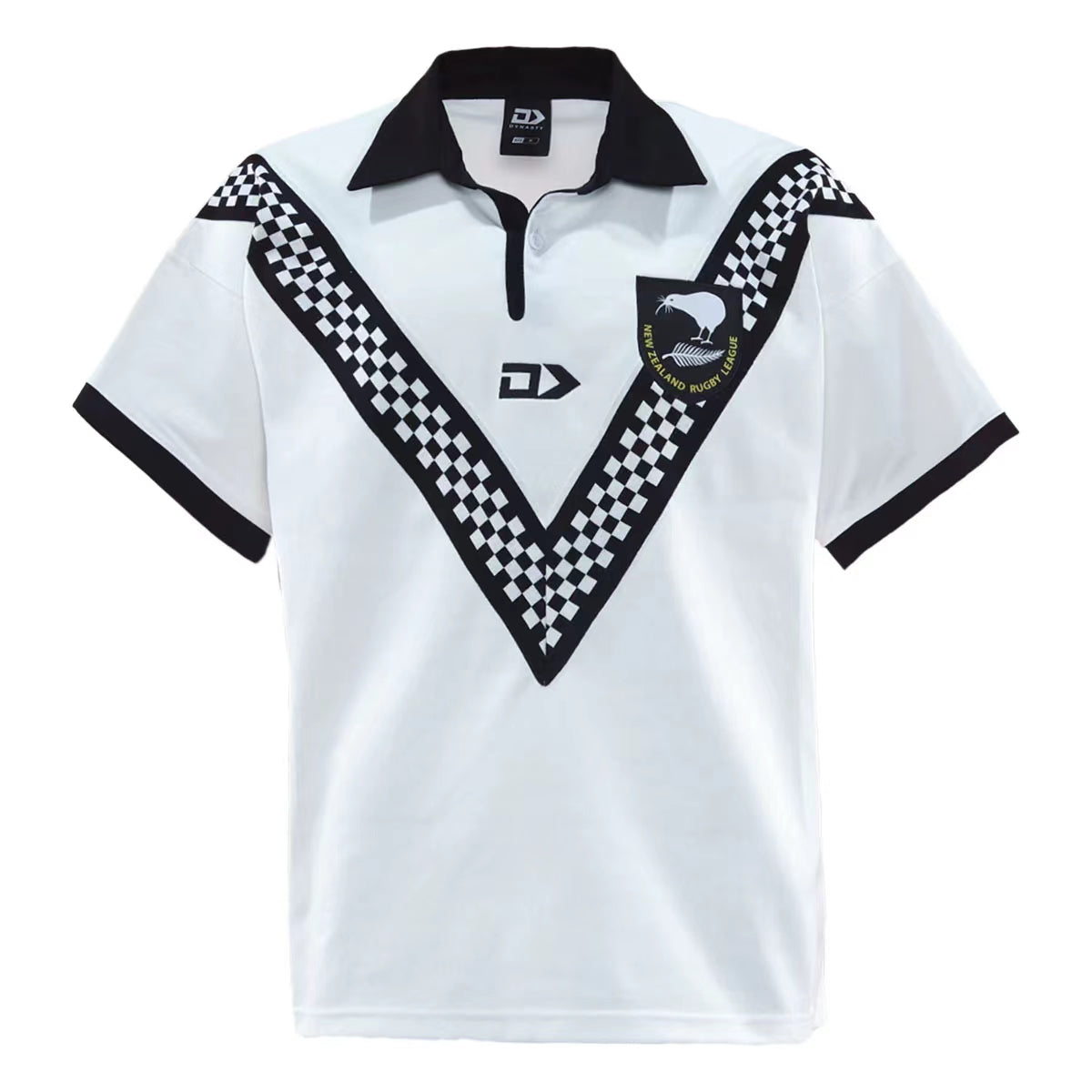 Camiseta Rugby Nueva Zelanda Kiwis 2024 Throwback Blanca